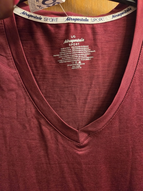 Aeropostale Tops - Aeropostale Maroon V-Neck Tee